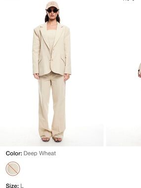 Lioness Serene Cream Relaxed/Oversize Blazer NWT